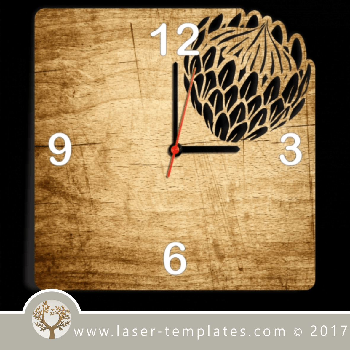 Laser cut wall clock / coaster templates, buy online now, free vector ...