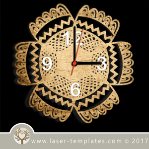 Laser cut wall clock / coaster templates, buy online now, free vector designs every day. Protea Clock / coaster.