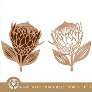 Protea cut and engrave laser template, design, pattern. Online store