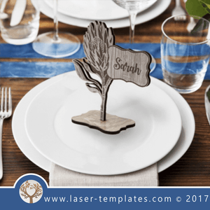 Laser cut Protea wedding table decor. shop online vector designs.