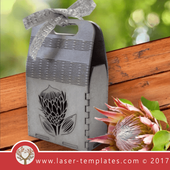 Protea wooden box template, laser cut online design store