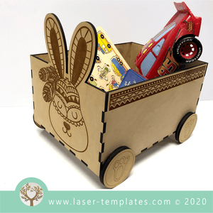 Laser Cut Ready Rabbit Toy Box Vector File