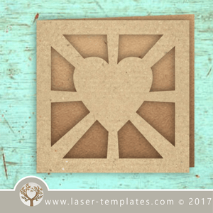 Laser cut card template free vector designs every day. Rays of Love card