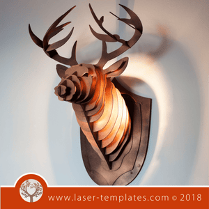 Laser Cut Reindeer Light Template. Buy designs online