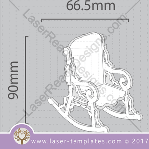 Laser cut doll Furniture templates, Online store, free Vector designs every day. Rock Chair 3mm.