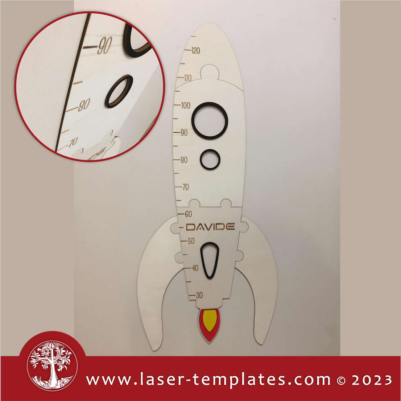 Rocket Ship Height Chart – Laser Ready Templates