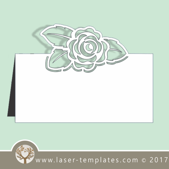 Rose invite laser cut template. Vector online store, free designs. Rose Card.