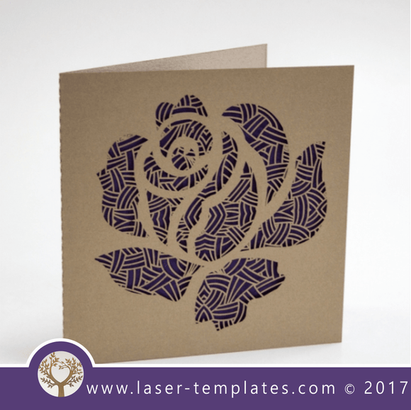 Laser cut template, wedding invite card, Get online now, free vector designs every day. Rose invite ll.
