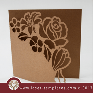 Laser cut template, wedding invite card, Get online now, free vector designs every day. Rose invite lV.