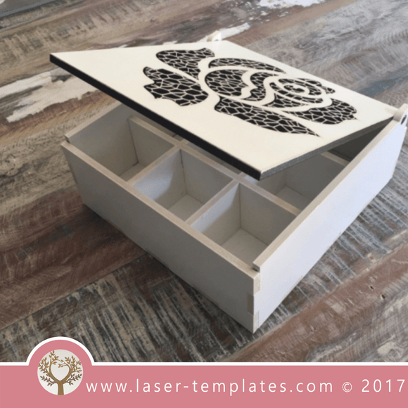 Template Laser cut sorting wooden box. Online store, free designs every day. Sorting box 6.