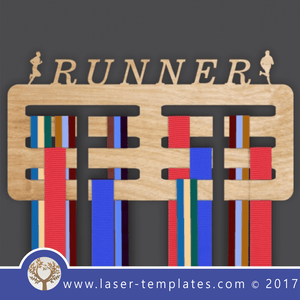 Medal holder template, online laser cut designs. Templates download. Runner