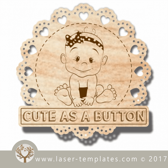 Scrapbook baby template download. online laser cut design store.