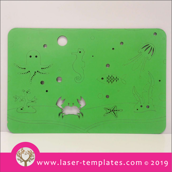 Laser cut template for SeaLife Placemat