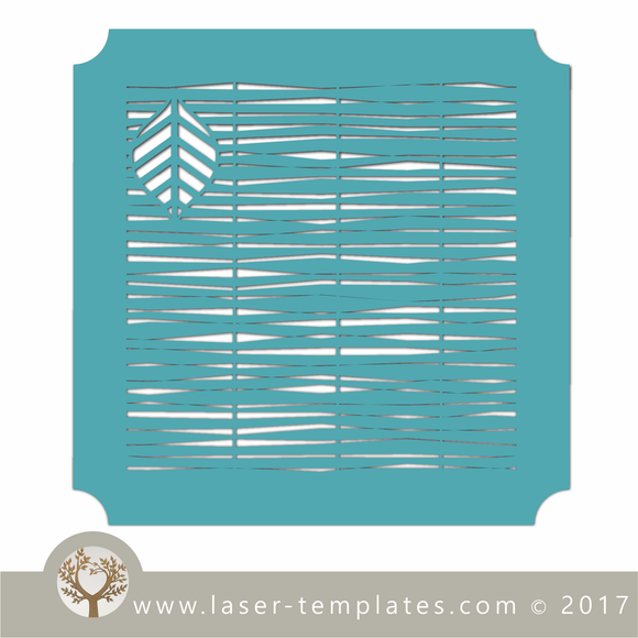 Leaf seamless reeds pattern Stencil. Laser cut template. 