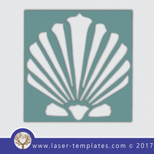 Shell template, online laser cut design store. Download Vector patterns.