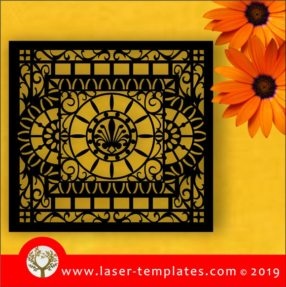 Laser cut template for Shield wheel Pattern