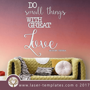 Laser Cut Small Things Wall Quote Template, Download Vector Designs.