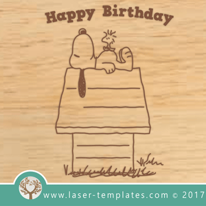 Laser Cut Snoopy Happy Birthday Engrave Template, Download Vectors.