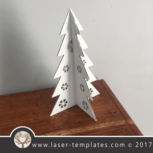 Snowflake Tree template, download laser cut designs