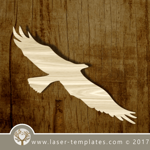 Bird silhouette template for laser cutting. Online store for laser cut patterns. Free laser cut designs every day. Soaring eagle.