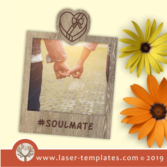 Laser cut template #Soulmate Polaroid frame