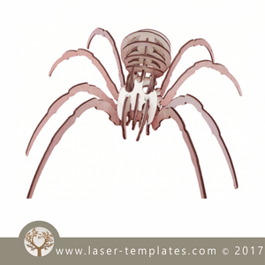 Spider 3d model laser cut template. Online patterns, download Vector designs.