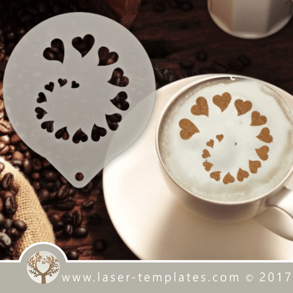 Heart stencil template laser cut free vector templates every day. Spiral Hearts.