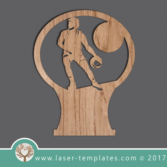 Sport trophy template for laser cutting, Online designs for sale.