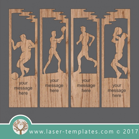 Sport trophy template for laser cutting, Online designs for sale.