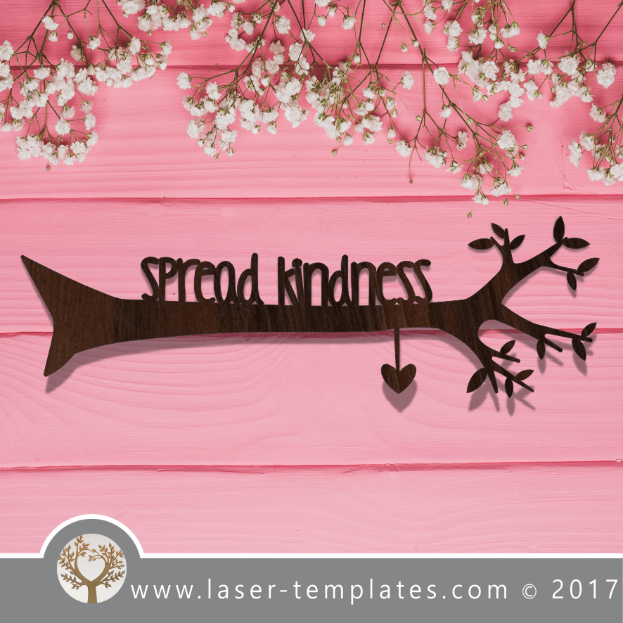Laser Cut Spread Kindness Tree Branch Template, Download Vectors ...