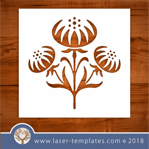 Laser Cut Spring Flower stencil Template. Shop designs online