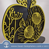 Laser cut template for Standing Layered Halloween Pumpkin 6. Kids Interior and exterior design décor, Halloween or add to your product catalog and perfect for Christmas as well or any occasion really. Cut out of 3mm wood, hardboard or acrylic.  You can add and remove elements or personalize the design.   REQUIRES 3mm AND 6mm MATERIALS  Minimum Size: 200mm in Width  WinZIP file contains the following VECTOR files: AI, EPS, SVG, DXF, PDF, CDR