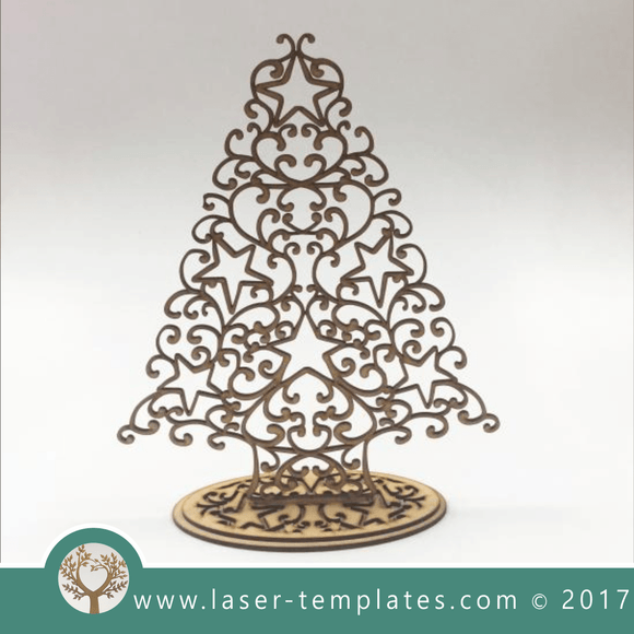Laser cut tree template. Online 3d vector design download free patterns every day. Star Tree