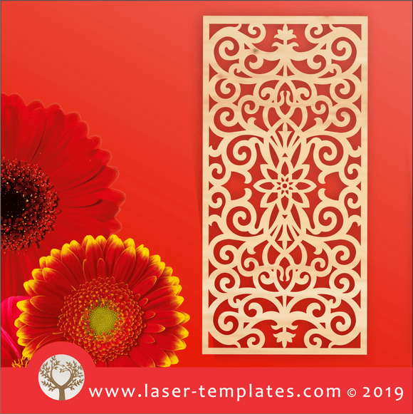 Laser cut template for Starflower Pattern Stencil