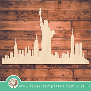 Statue Of Liberty Skyline city New York