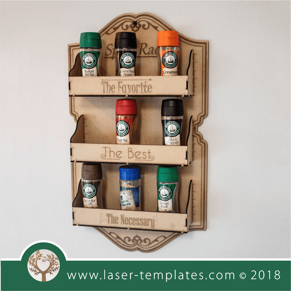 Laser Cut Steady 3mm Spice Rack Template. Shop 1000s of designs Online