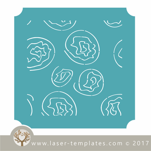 Stencil Abstract Flowers for Laser Cutting, Online shop for Templates