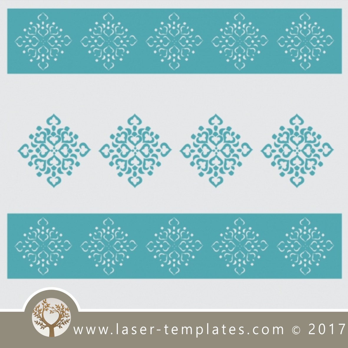 Border stencil design, online template store, Buy vector patterns for ...