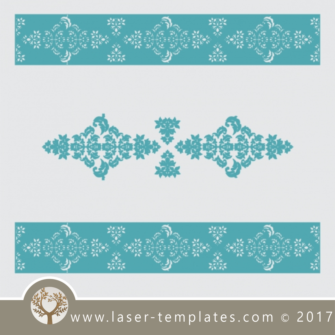 Border stencil design, online template store, Buy vector patterns for ...
