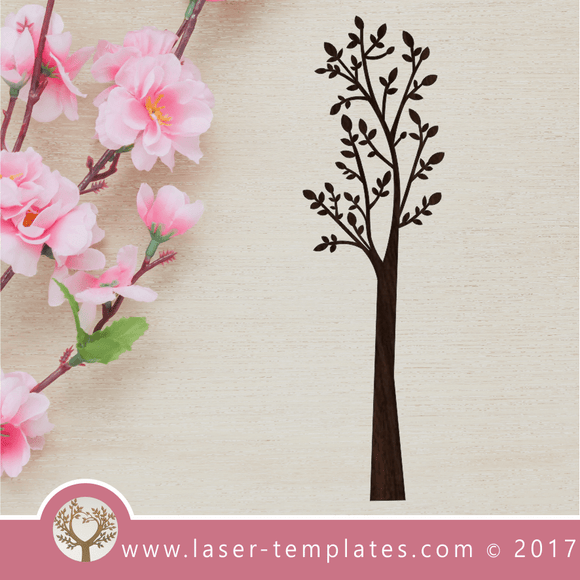 Laser Cut Thin Tree Template, Download Laser Ready Vector Designs.