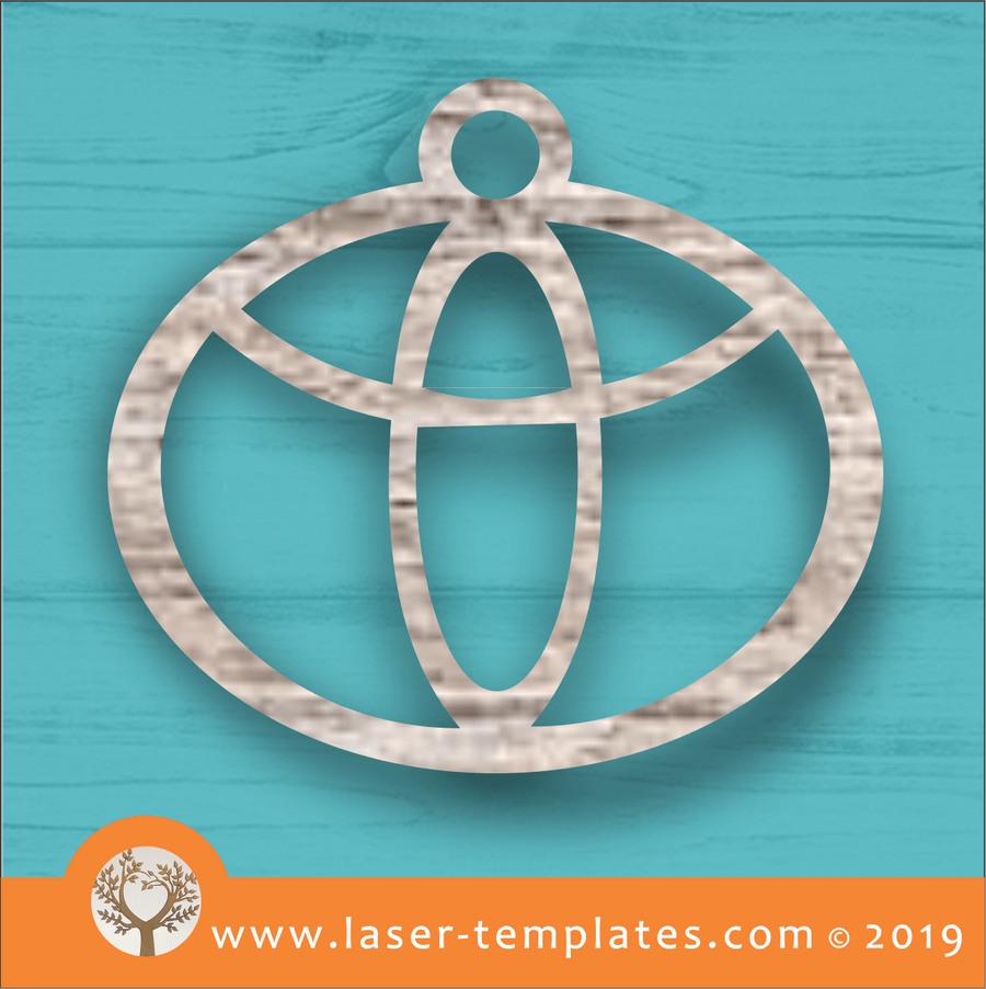 Laser cut template for Toyota Key Ring – Laser Ready Templates