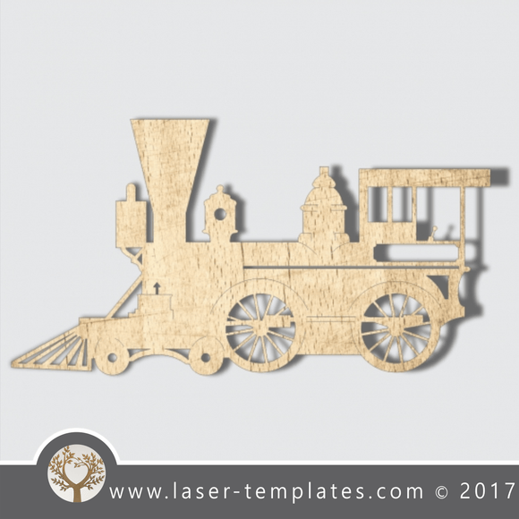 Train template,online vector design store for laser cut templates.