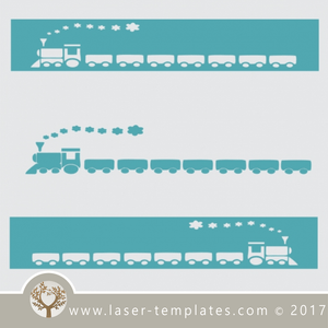 Train stencil design, online template store, Buy vector patterns for laser cutting.