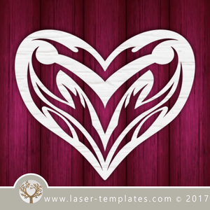 Heart template laser cut online store, free vector designs every day. Transform My Heart.