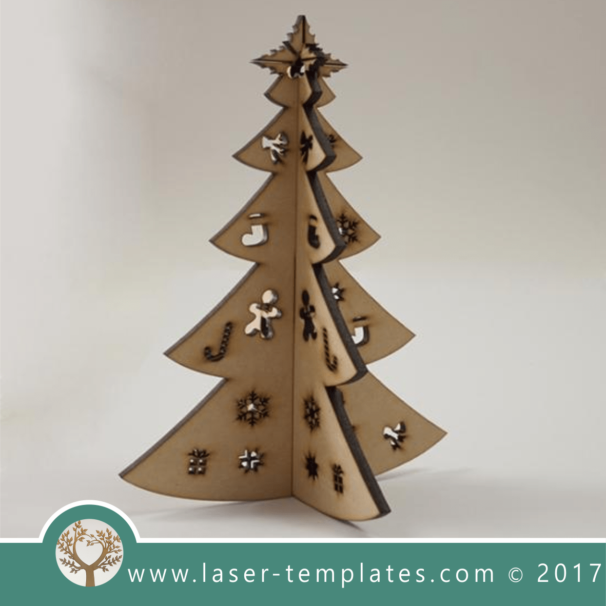 Christmas Laser cut tree template. Online 3d vector design download ...