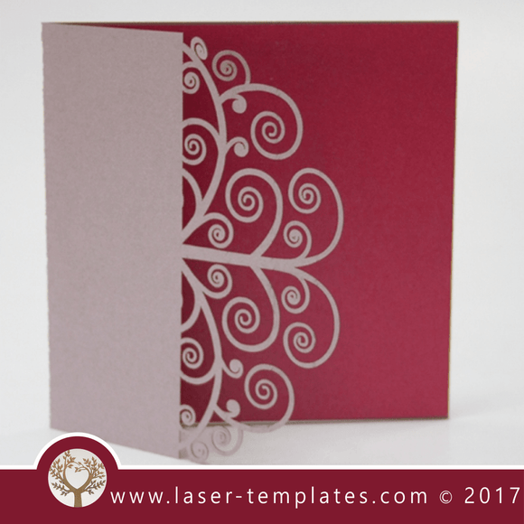 Laser cut template, wedding invite card, Get online now, free vector designs every day. tree invite XlV.