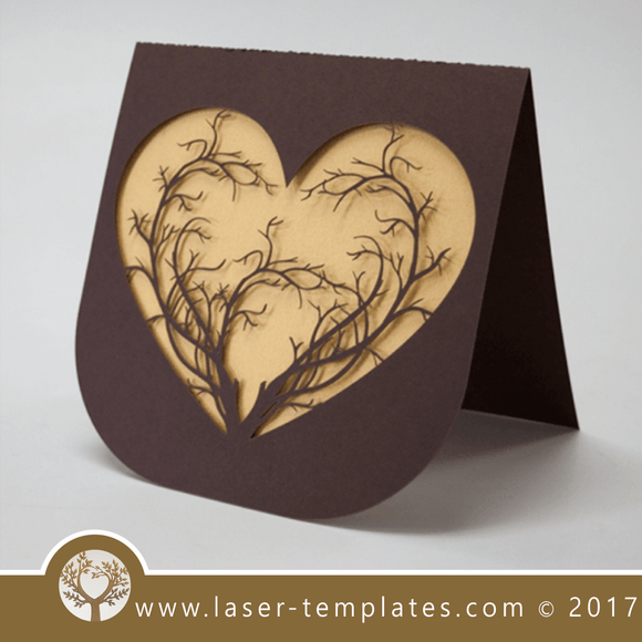 Laser cut template, wedding invite card, Get online now, free vector designs every day. tree invite XVlll