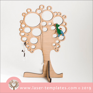 Laser cut template for Tree Jewelry Holder