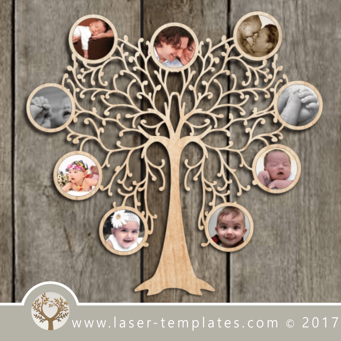 Photo frame tree template, online laser cut design store. – Laser Ready ...