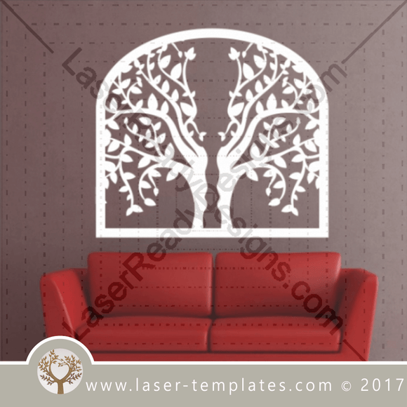 Laser cut tree template. Online vector design download free patterns every day. Tree wall art.